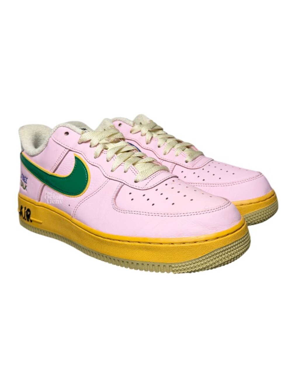 Size 10.5 Nike Air Force 1 Low 'Feel Free, Let's Talk' DX2667-600 Pre-Owned